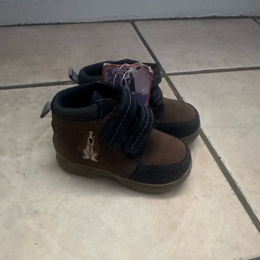 Hush Puppies Kids Boots in Brown and Black